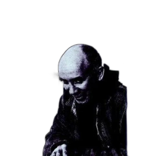jacket, staff, face, creature transparent PNG cut-out