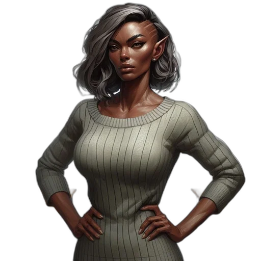dress, staff, concept art, fantasy art transparent PNG cut-out