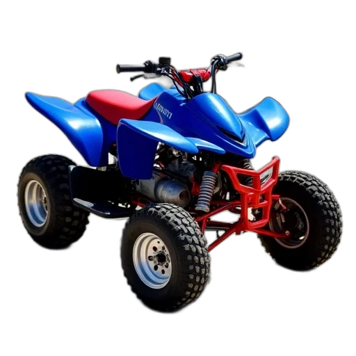 3d render, blue, red, atv transparent PNG cut-out