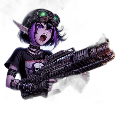 weapon, staff, robot, concept art transparent PNG cut-out