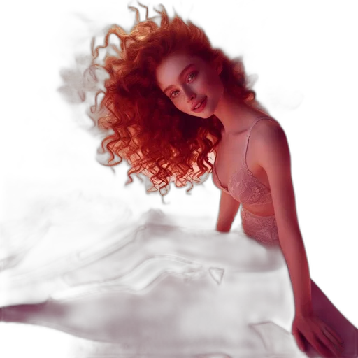 dress, hair, photorealistic, concept art transparent PNG cut-out