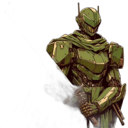 robot, concept art, comic book art, fantasy art transparent PNG cut-out