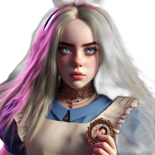 hair, face, staff, fantasy art transparent PNG cut-out
