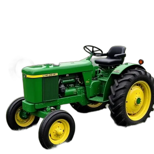 car, photorealistic, green, tractor transparent PNG cut-out