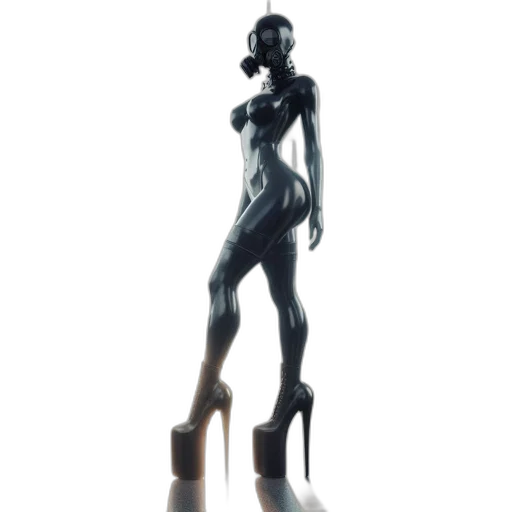 robot, creature, dress, staff transparent PNG cut-out