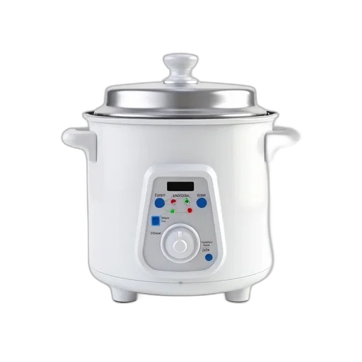 robot, white, pressure, cooker transparent PNG cut-out