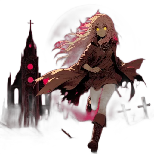 weapon, sword, staff, jacket transparent PNG cut-out