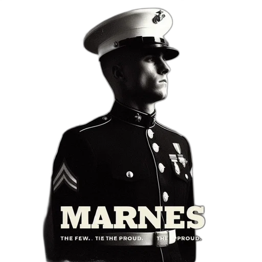 marine, full, dress, uniform transparent PNG cut-out