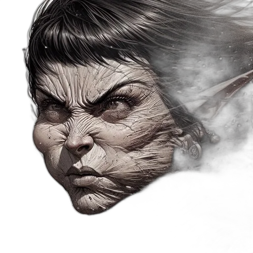 face, mask, creature, concept art transparent PNG cut-out