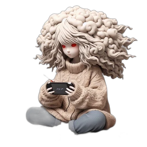 hair, creature, mask, face transparent PNG cut-out
