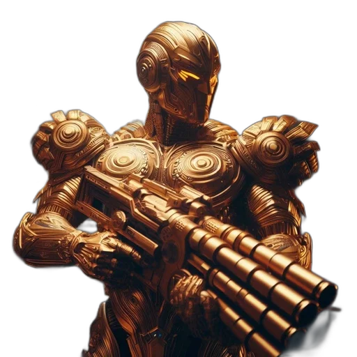 robot, weapon, sword, staff transparent PNG cut-out
