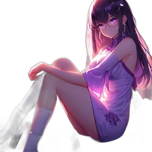 dress, staff, weapon, flower transparent PNG cut-out