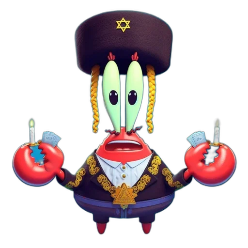 staff, robot, crown, hat transparent PNG cut-out