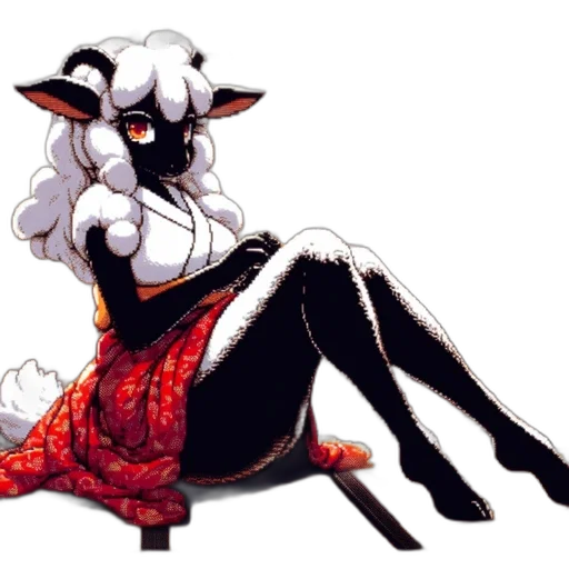 dress, creature, staff, animal transparent PNG cut-out
