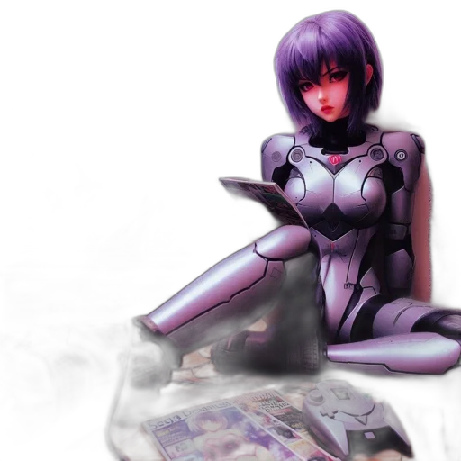 robot, weapon, cyberpunk, concept art transparent PNG cut-out