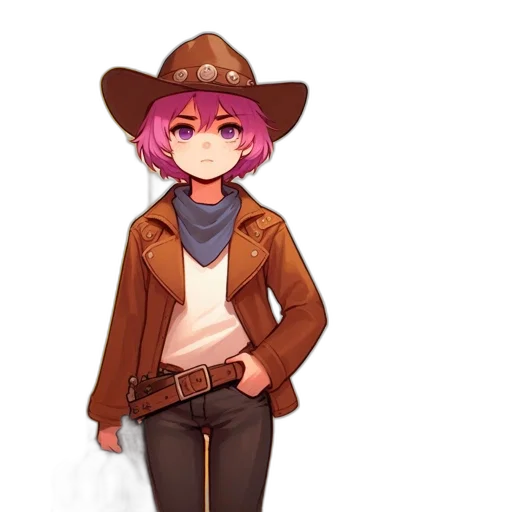 jacket, staff, hat, weapon transparent PNG cut-out