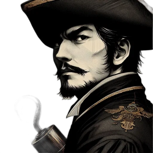 hat, face, staff, fantasy art transparent PNG cut-out