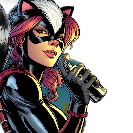 comic book art, concept art, female, superhero transparent PNG cut-out
