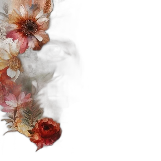 flower, dress, crown, hair transparent PNG cut-out