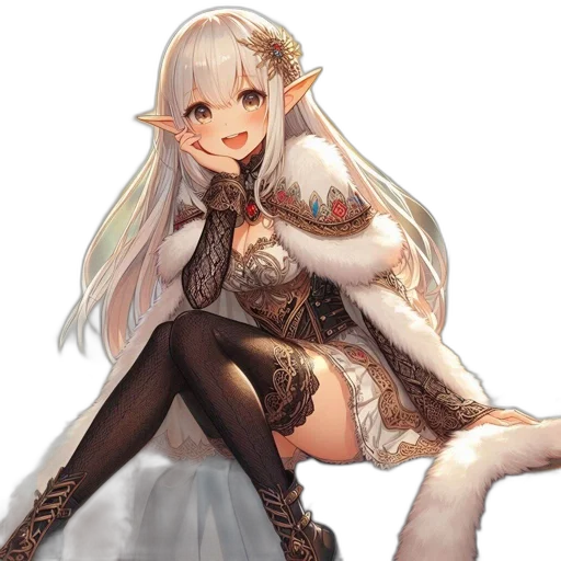 dress, dragon, staff, fantasy art transparent PNG cut-out