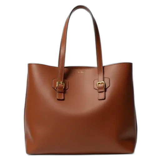 earth tones, brown, leather, tote transparent PNG cut-out