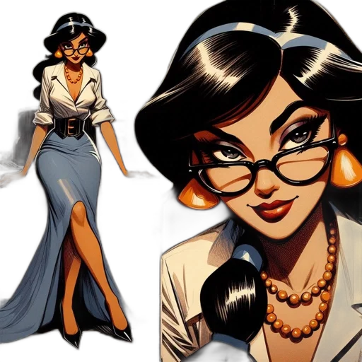 comic book art, concept art, cartoon, fantasy art transparent PNG cut-out