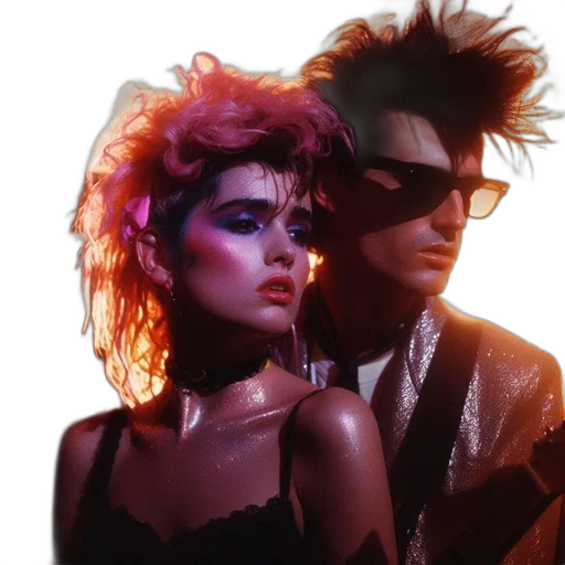 jacket, cyberpunk, vaporwave, neon lights transparent PNG cut-out