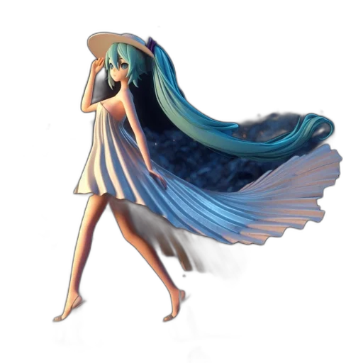 dress, hair, creature, concept art transparent PNG cut-out
