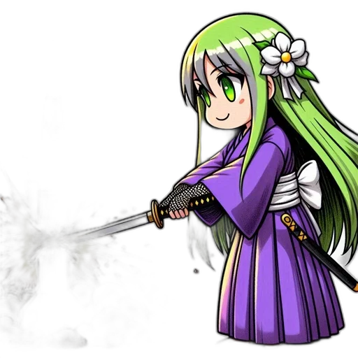 weapon, staff, sword, flower transparent PNG cut-out