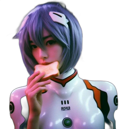 robot, face, jacket, staff transparent PNG cut-out