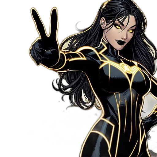 comic book art, concept art, cartoon, female transparent PNG cut-out