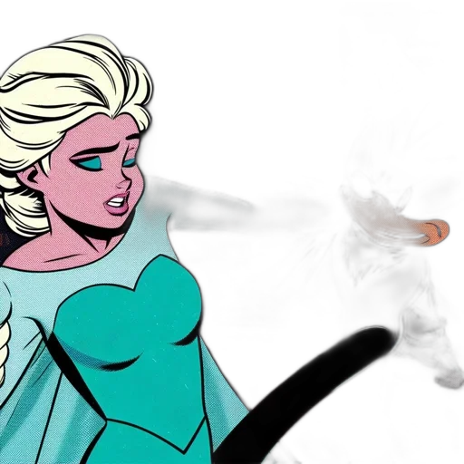 comic book art, concept art, cartoon, fantasy art transparent PNG cut-out