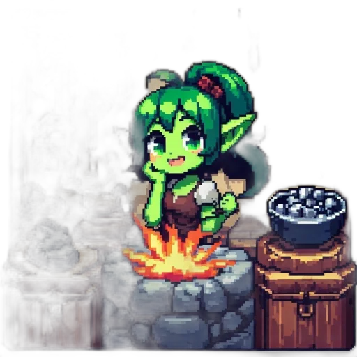 dragon, staff, pixel art, fantasy art transparent PNG cut-out