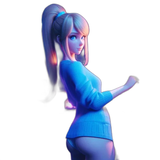 dress, staff, robot, hair transparent PNG cut-out