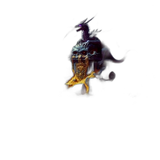 dragon, animal, creature, staff transparent PNG cut-out