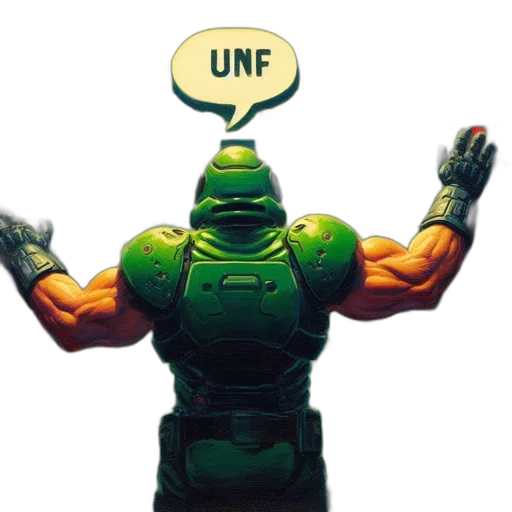 robot, comic book art, concept art, green transparent PNG cut-out