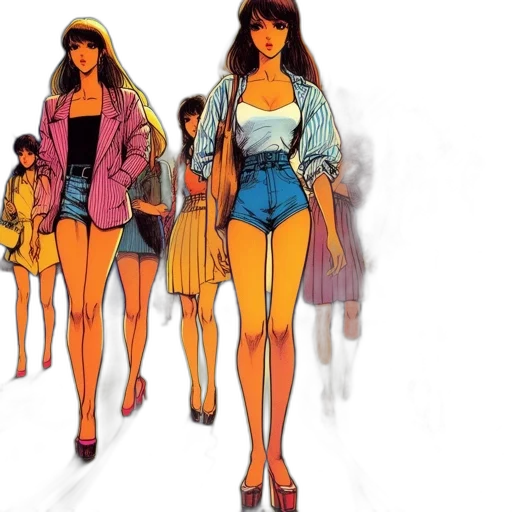 dress, jacket, concept art, comic book art transparent PNG cut-out