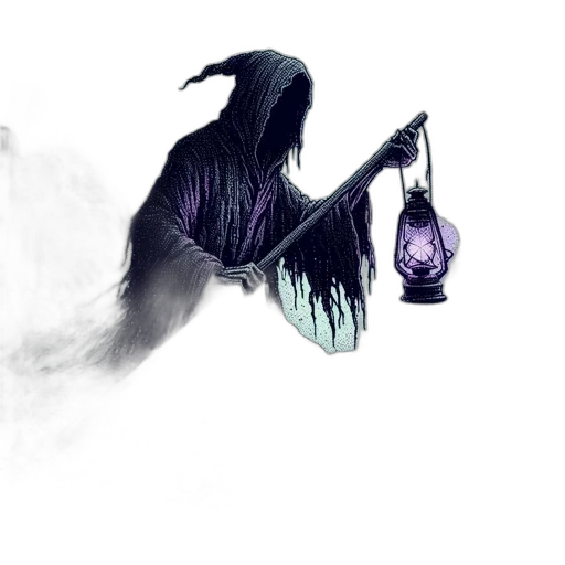 staff, creature, mask, dress transparent PNG cut-out