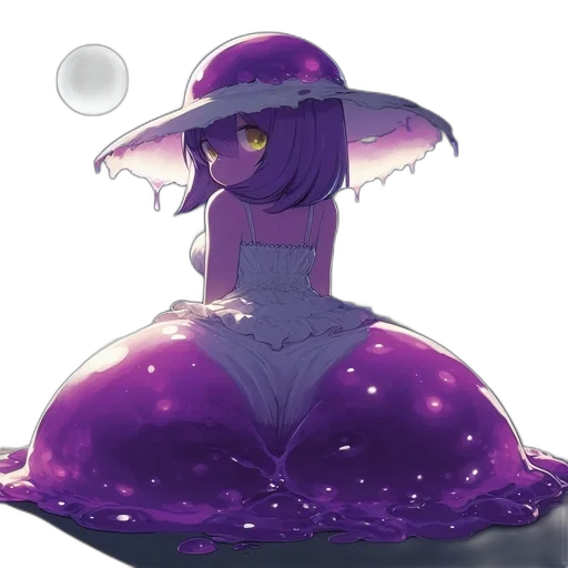 hat, dress, creature, staff transparent PNG cut-out