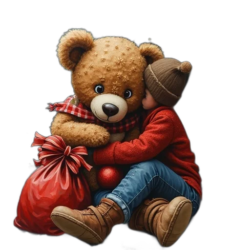 oil painting, photorealistic, person, christmas transparent PNG cut-out