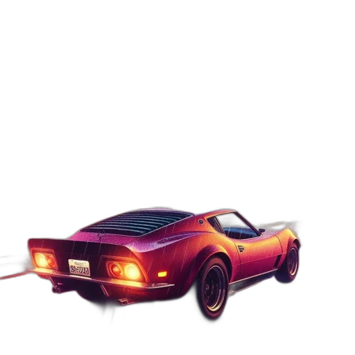 car, weapon, vaporwave, concept art transparent PNG cut-out