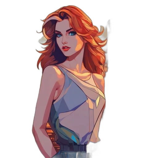 dress, jacket, concept art, comic book art transparent PNG cut-out