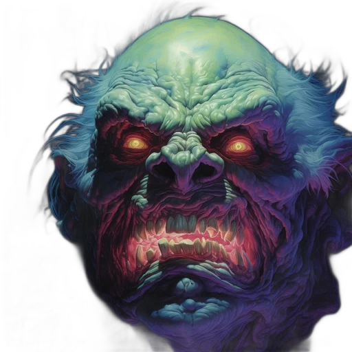 face, mask, creature, concept art transparent PNG cut-out