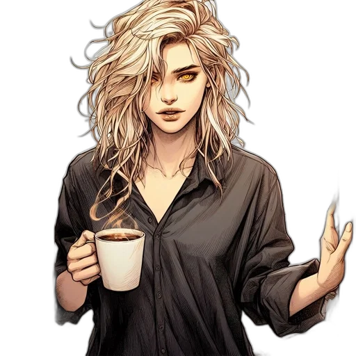 staff, hair, face, pixel art transparent PNG cut-out