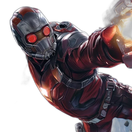 comic book art, concept art, red, futuristic transparent PNG cut-out