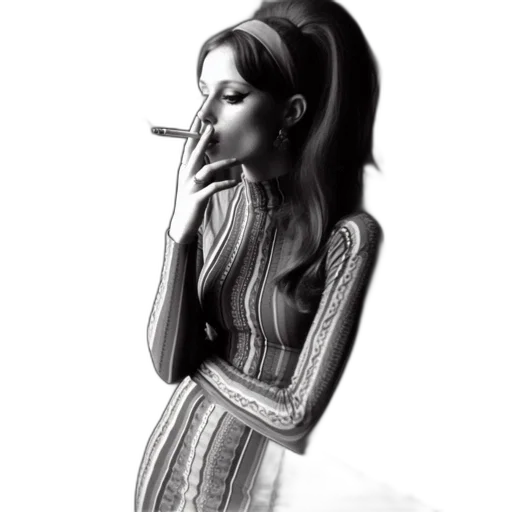 dress, hair, face, pencil sketch transparent PNG cut-out