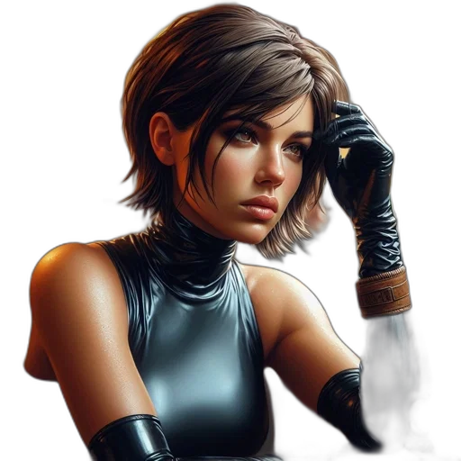 weapon, face, comic book art, concept art transparent PNG cut-out
