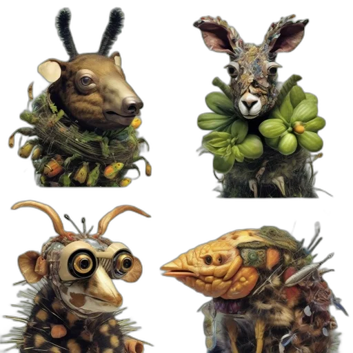 creature, animal, mask, concept art transparent PNG cut-out