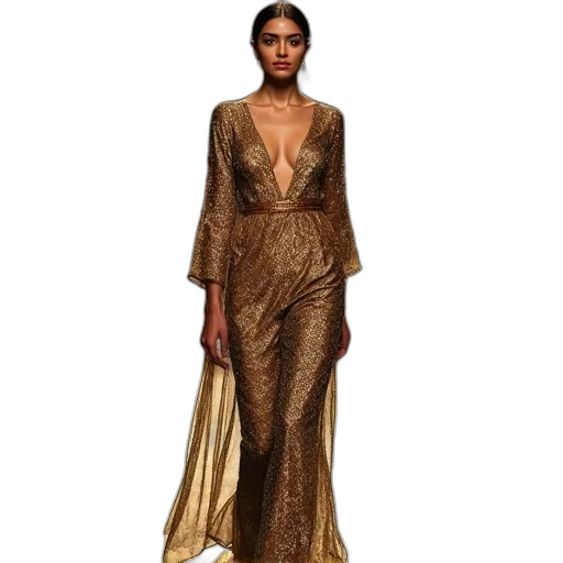 dress, concept art, golden, earth tones transparent PNG cut-out