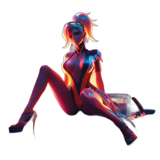 robot, dress, concept art, cyberpunk transparent PNG cut-out